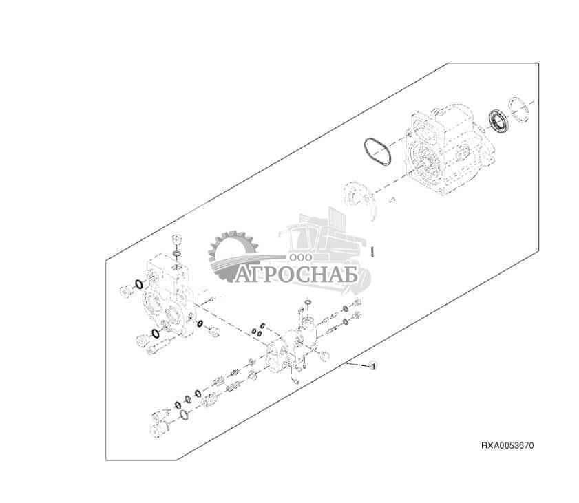 Hyd Pump Seal Kit (45 CM3 (2.75 IN3)) (Scraper Tractor High Flow) 
